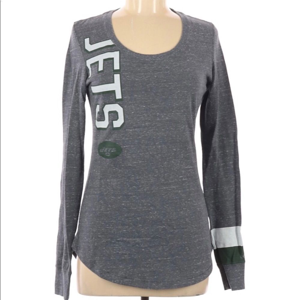 Nike l Jets Gray Long Sleeve Shirt Medium